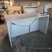 Grey Standing‑Height Collaboration Table w/ Power Grommets